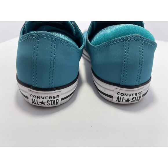 Converse All Star Teal Leather Chuck Taylors Junior Size 6 #662329c‎ - Picture 7 of 9